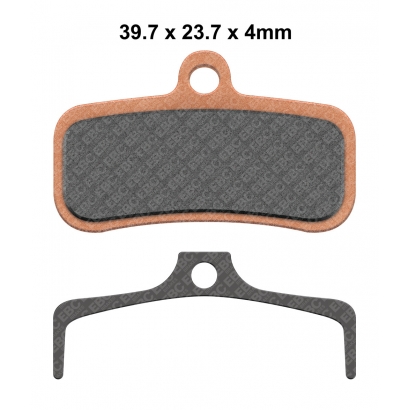 Klocki rowerowe EBC CFA493R (półmetaliczne) Shimano Tektro TRP 4 tłoczki
