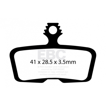 Klocki rowerowe EBC CFA616R (półmetaliczne) SRAM Code / Guide RE