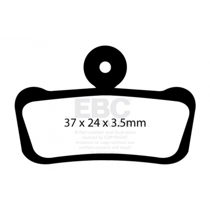 Klocki rowerowe EBC CFA633 (organiczne) SRAM Guide