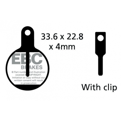 Klocki rowerowe EBC (organiczne) Tektro Lyra Mechanical (MD-C500) CFA648