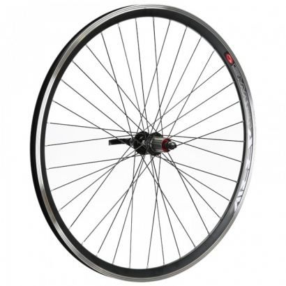 Koło tył 28'' piasta Alu F362TSE-11S QR V-brake pod kasetę czarne