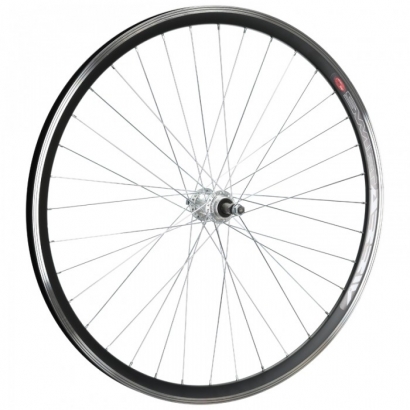 Koło tył 28'' piasta Alu JY-754 nakrętki V-brake pod wolnobieg czarne