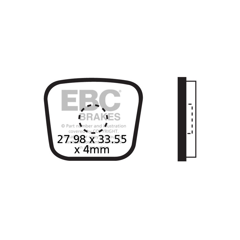 Klocki rowerowe EBC (organiczne) Pro Stop CFA278