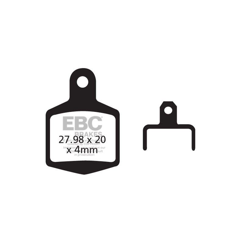 Klocki rowerowe EBC (organiczne) Hope 4 Piston (2 Pairs Per Caliper) CFA289/4