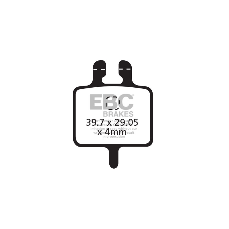 Klocki rowerowe EBC (organiczne) Grimeca Mechanical System 1 & 15 CFA309