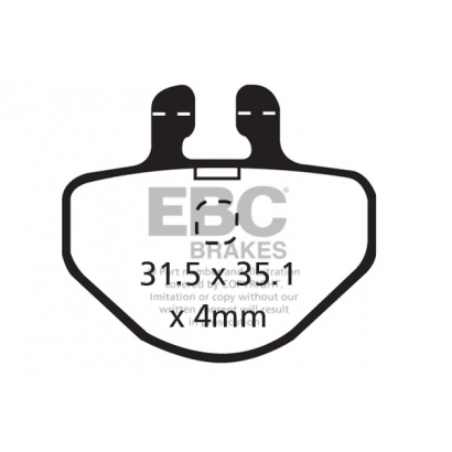Klocki rowerowe EBC (organiczne) Grimeca 7 CFA311