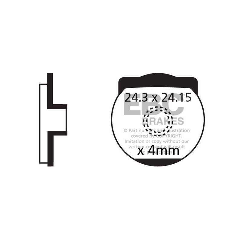 Klocki rowerowe EBC (organiczne) Diatech Spiral Y2K CFA316