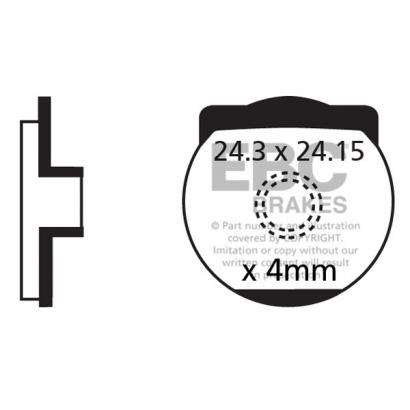 Klocki rowerowe EBC (organiczne) Diatech Spiral Y2K CFA316