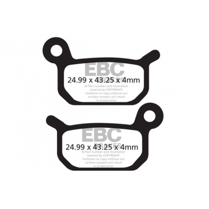 Klocki rowerowe EBC (organiczne wyczynowe) Formula B4 CFA325R