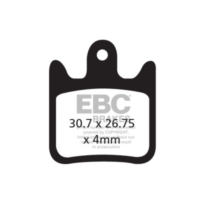 Klocki rowerowe EBC (organiczne) Hope Tech X2 CFA487