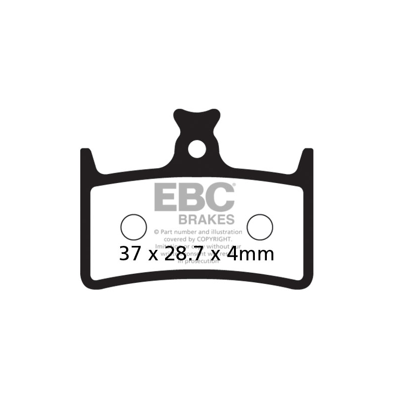 Klocki rowerowe EBC (organiczne wyczynowe) Hope E4 CFA647R