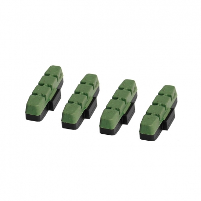 Brake pads green: race oriented brake pad for hard anodized and ceramic rims (PU 2 sets)