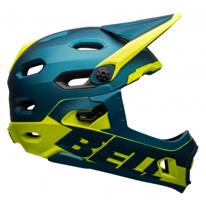 Kask full face BELL SUPER DH MIPS SPHERICAL matte gloss blue hi-viz roz. S (52–56 cm) (NEW)