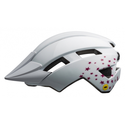 Kask juniorski BELL SIDETRACK II INTEGRATED MIPS white stars roz. Uniwersalny (50–57 cm) (NEW)