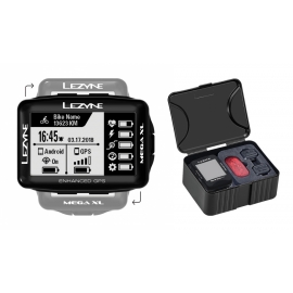 Licznik rowerowy LEZYNE MEGA XL GPS HRSC Loaded (w zestawie opaska na serce + czujnik prędkości/kadencji) (NEW)