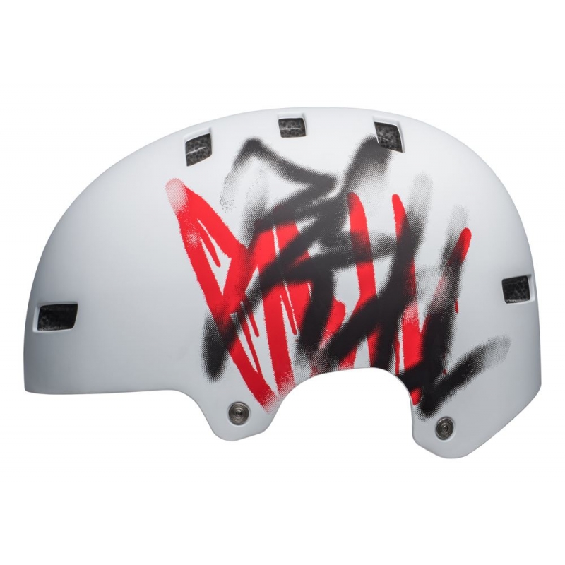 Kask bmx BELL LOCAL matte white scribble roz. S (51–55 cm) (NEW)