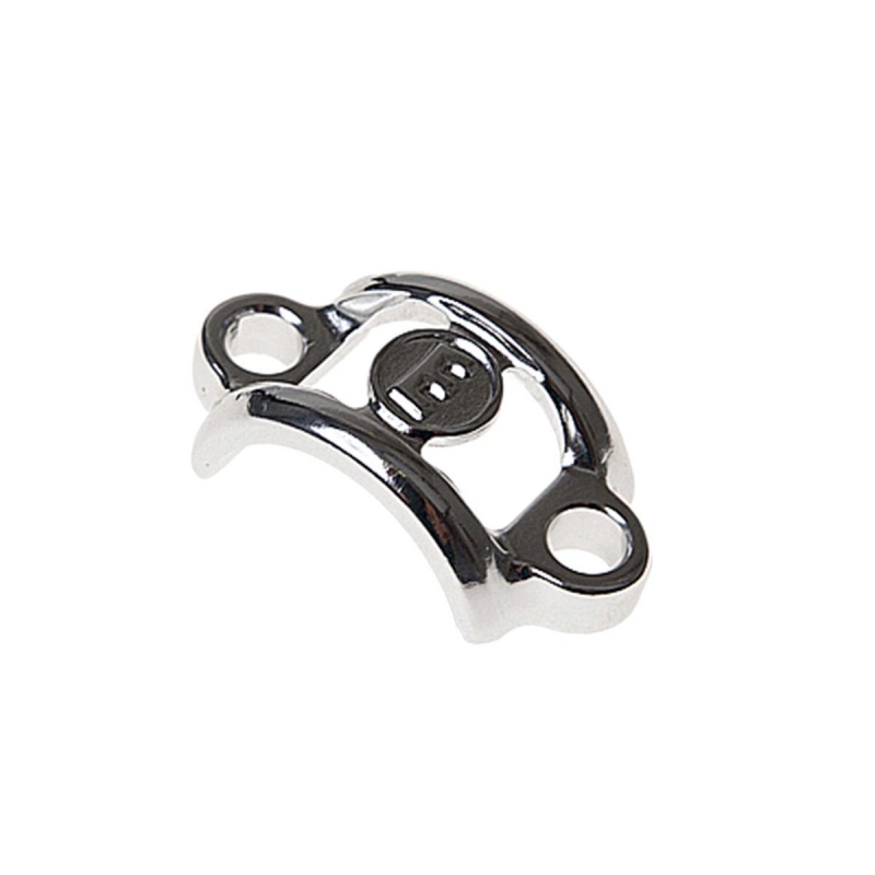 Handlebar clamp aluminum, chrome polished