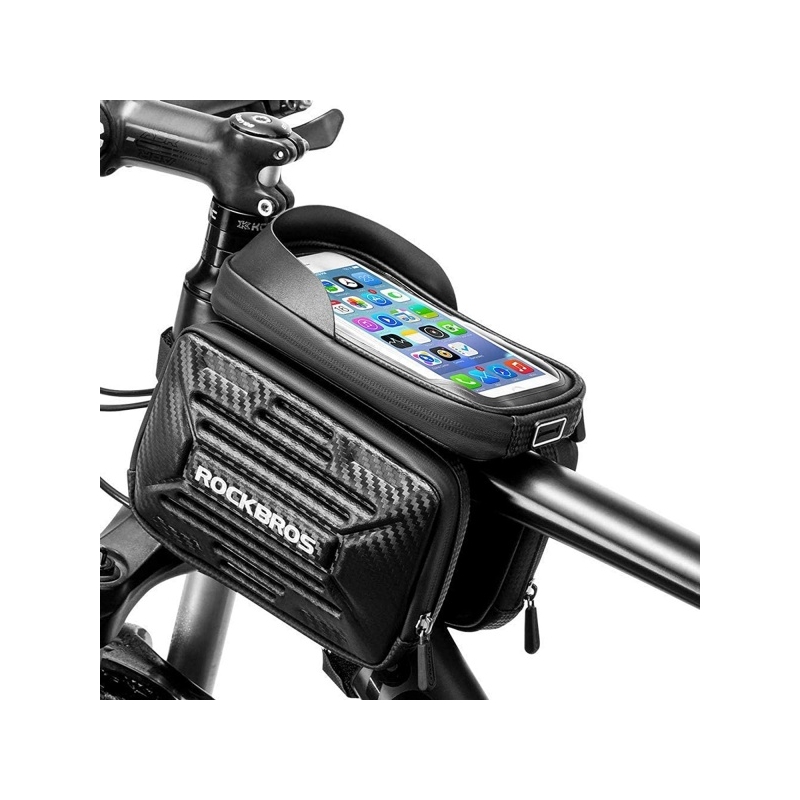 ROCKBROS Torba rowerowa na ramę pod smartfon 6,2 + sakwy boczne carbonlook Rockbros - 3